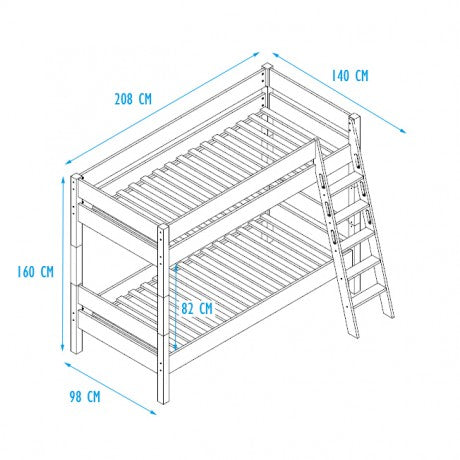 Kidz Beds - Stefan Bunk Bed - Beech (5894311706777)