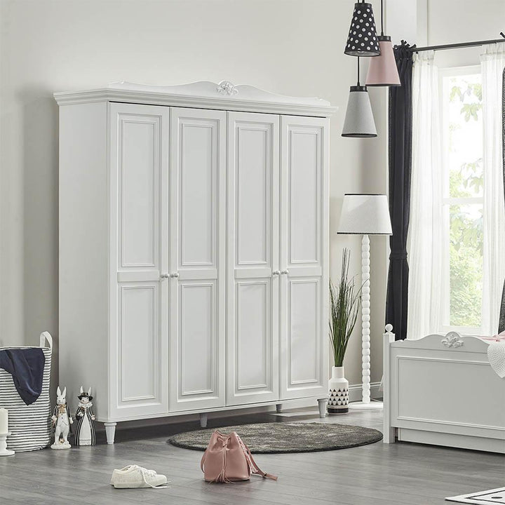 Kidz Beds - Lora 4 Door Wardrobe (5894301614233)