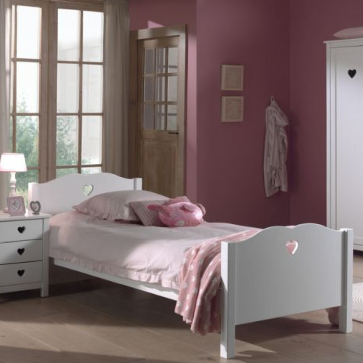Vipack - Amori Single Bed - White - Jellybean 