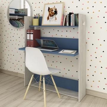 Smokey Blue Study Desk by Trasman Jules (5894304628889)