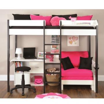 Stompa - Uno 5 High Sleeper With Pullout Chair Bed & Cushion Set - Colour Options Available (5934570832025)