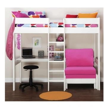 Stompa - Uno 5 High Sleeper With Pullout Chair Bed & Cushion Set - Colour Options Available (5934570832025)