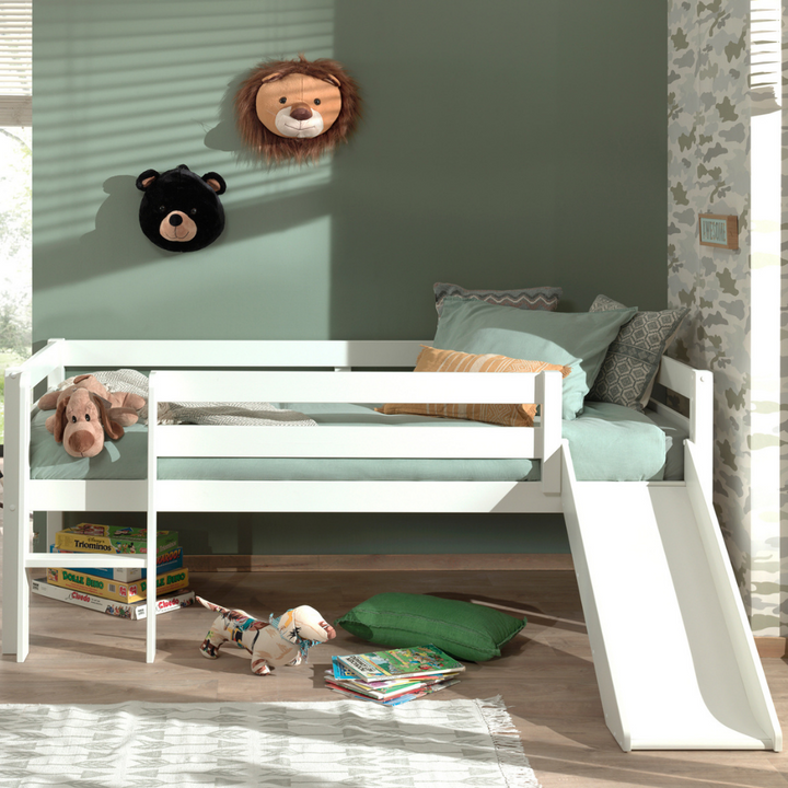 Pino Midsleeper Ladder + Slide White - Jellybean 