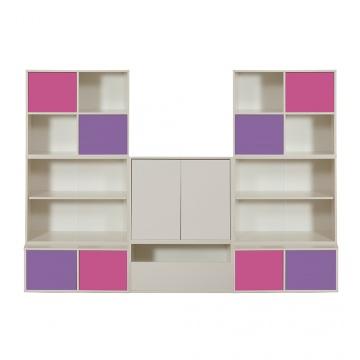 Stompa - UNOS Storage Bundle C2 with 4 Pink and 4 Purple Small Doors and 2 Large White Doors (5894326878361)