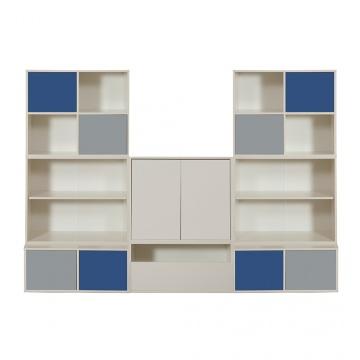 Stompa - UNOS Storage Bundle C2 with 4 Blue and 4 Grey Small Doors and 2 Large White Doors (5894326943897)