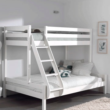 Triple 4ft6 Bunk Bed White by Vipack (5894322651289)