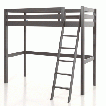 Grey Single High Sleeper with Slanted Ladder by Vipack Pino (5894322192537)